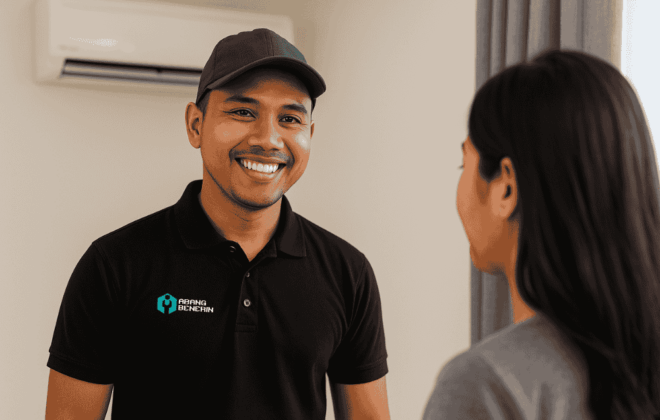 Ingin servis AC profesional tetapi ramah, dan serasa dilayani keluarga sendiri? Cobain sekarang!