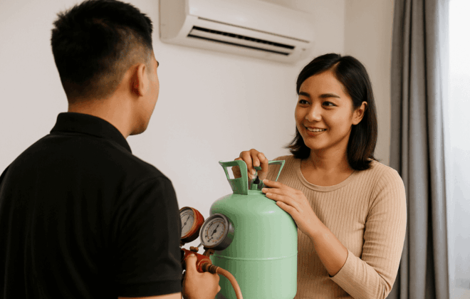 Servis freon AC rasa keluarga yang jujur, rapi, dan aman