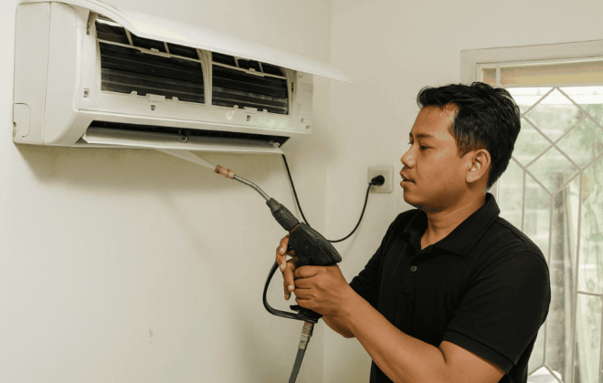AC kamu bunyi dan kurang dingin? Yuk cek cuci AC kamu di abang benerin