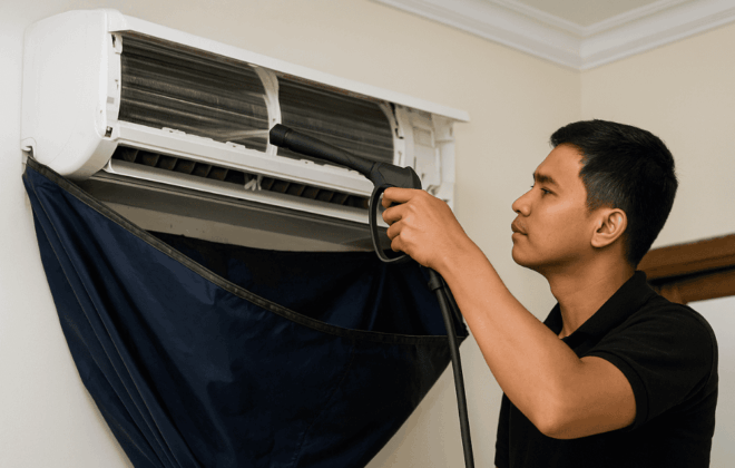 Inilah solusi Cuci AC hemat listrik bebas debu untuk warga jakarta barat