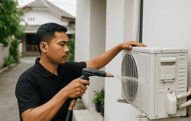 Warga kamal ingin cuci AC? Yuk rutin pakai jasa Abang Benerin!