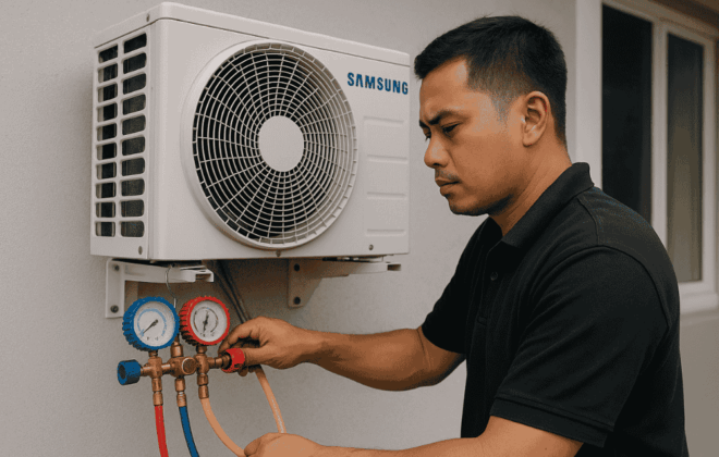Freon AC Samsung Anda bocor? Segera hubungi Teknisi Ahli!