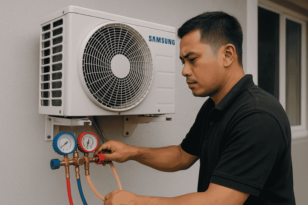 Freon AC Samsung Anda bocor? Segera hubungi Teknisi Ahli!