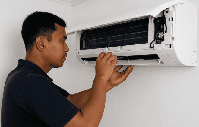 AC Sharp mau di servis karena tidak dingin? Segera hubungi Abang Benerin sekarang!