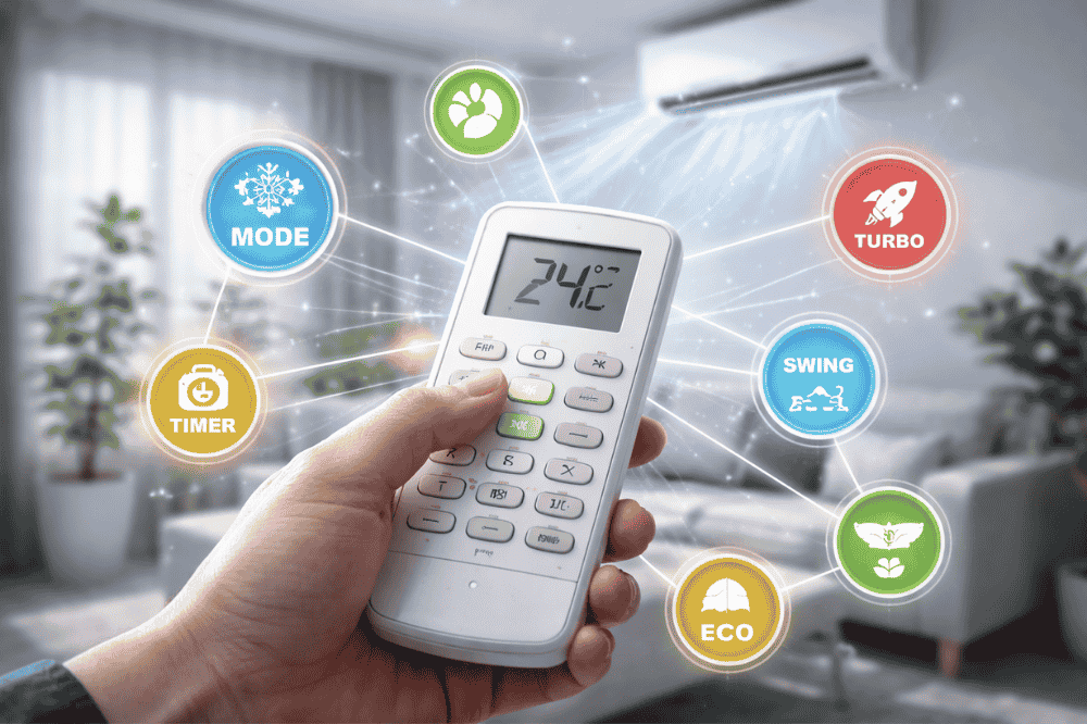 Inilah tombol remote AC yang punya fungsi penting pada AC!