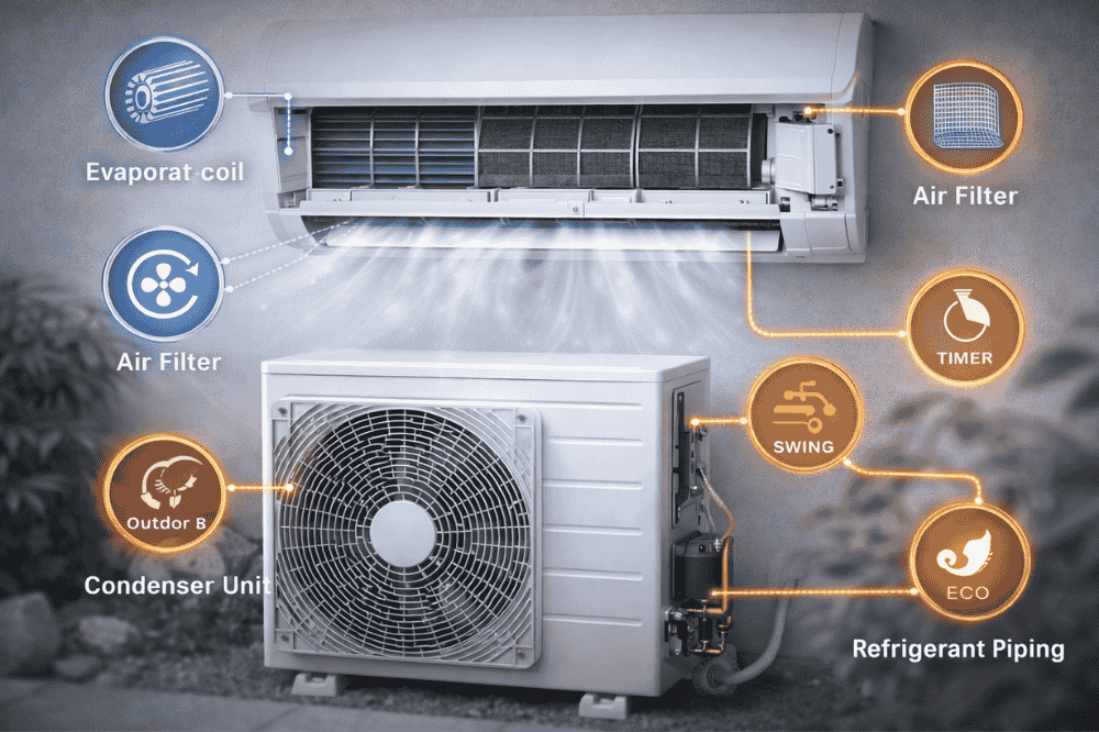 Inilah komponen AC dan fungsinya yang wajib diketahui pengguna