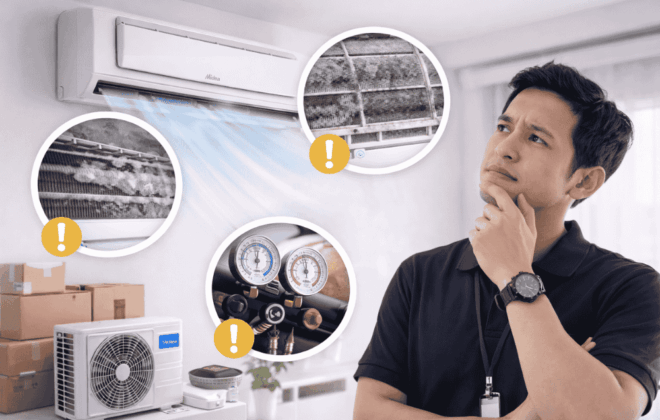 AC Midea kamu nyala tapi tidak dingin? Coba deh cek bagian ini dahulu!