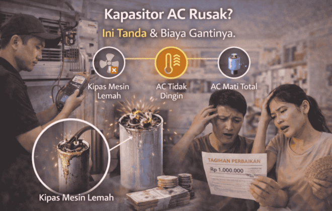 Kapasitor AC Anda rusak? Ini tanda biaya gantinya!