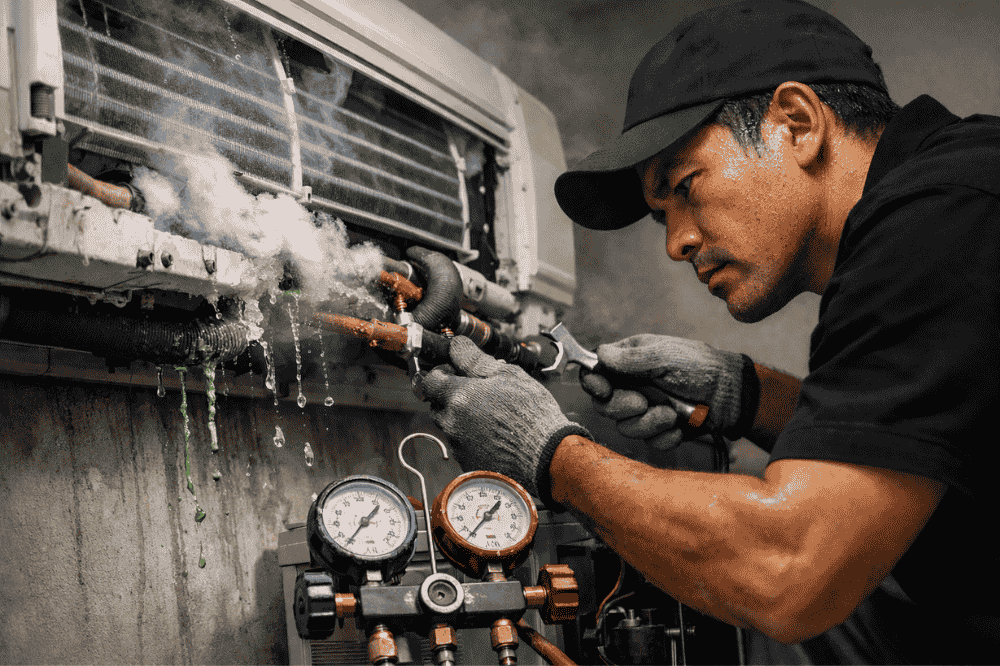 Freon AC kamu bocor? Jangan tunggu kompresor AC mu rusak! Isi sekarang!