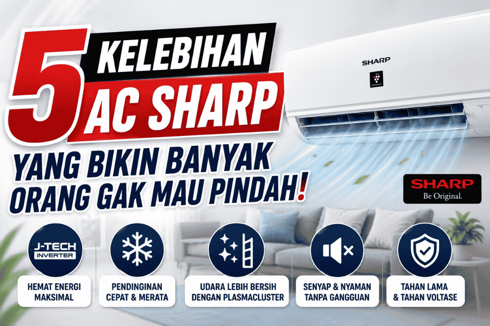 Inilah 5 kelebihan AC Sharp yang bikin banyak orang gak mau pindah!