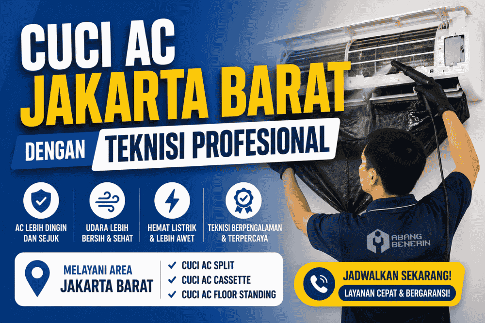Cuci AC Jakarta Barat dengan teknisi Profesional
