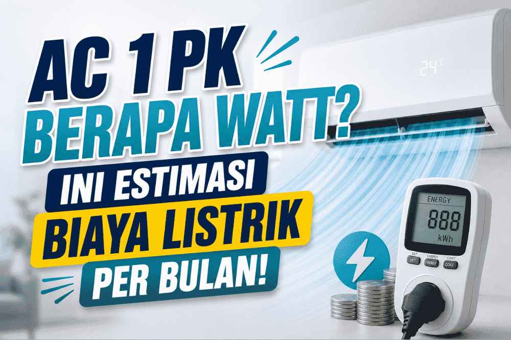AC 1 PK berapa watt? Ini estimasi biaya listrik per bulan!