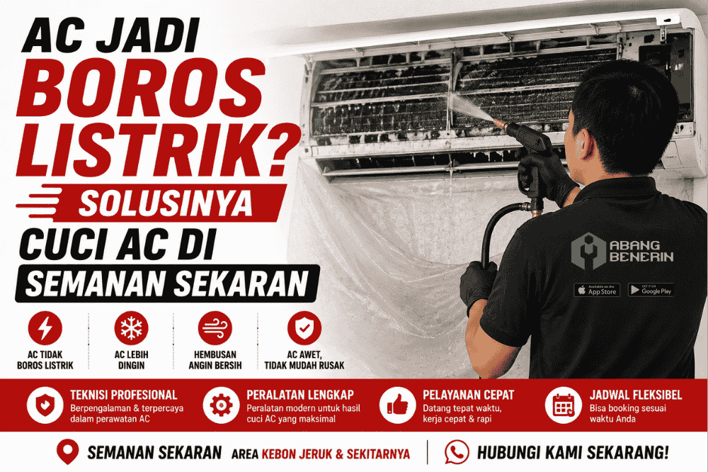 AC jadi boros listrik? Solusinya ACuci AC di semanan sekarang!