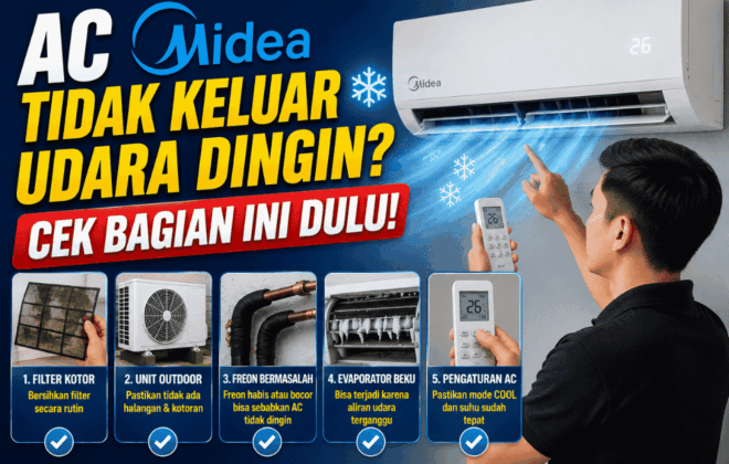AC Midea tidak keluar udara dingin? Coba cek bagian ini dulu!