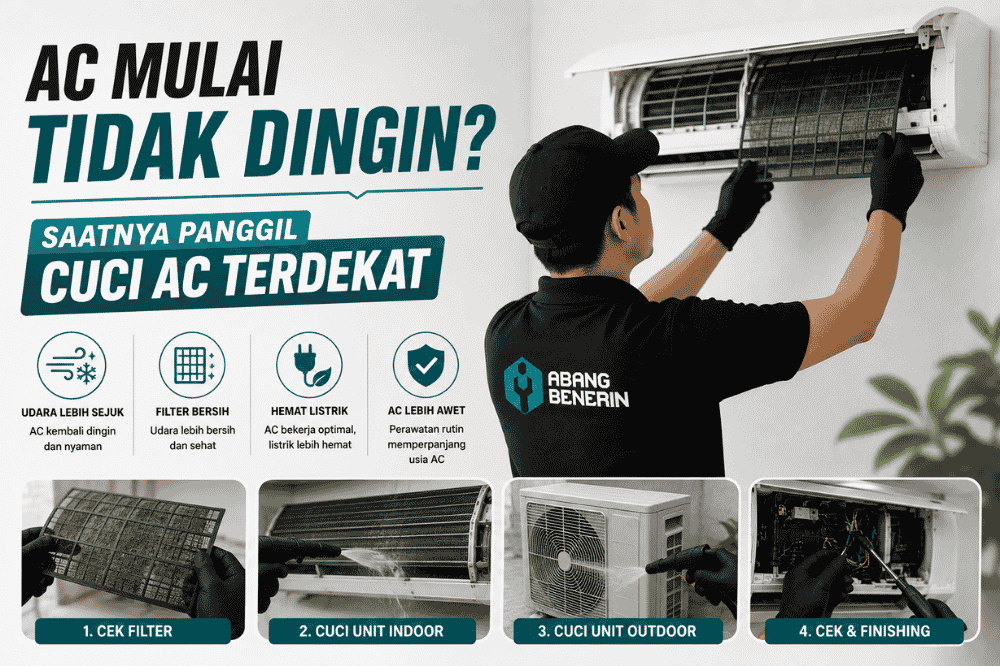 AC mulai tidak dingin? Saatnya panggil cuci AC Terdekat
