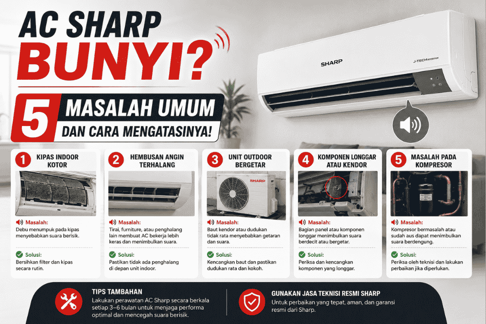 AC Sharp bunyi? Ini masalah umum dan cara mengatasinya!