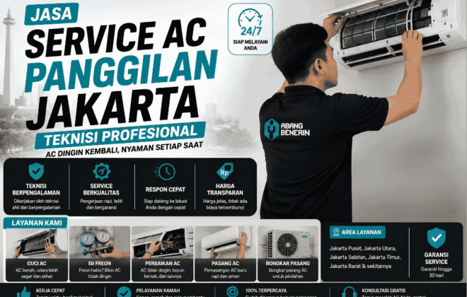 Jasa service AC Panggilan Jakarta dengan Teknisi Profesional!