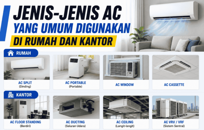 Inilah jenis jenis AC yang umum digunakan di rumah dan kantor