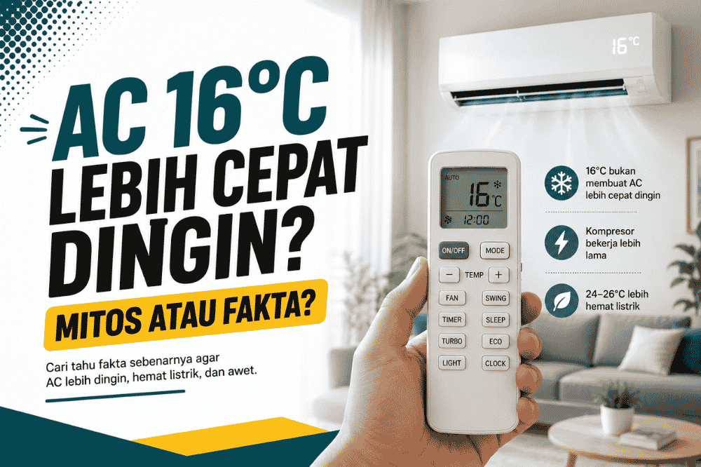 AC 16 derajat bikin lebih cepat dingin? Mitos atau fakta?