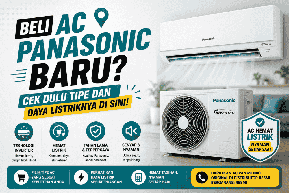 Beli AC Panasonic baru? Cek dulu tipe dan daya listriknya di sini