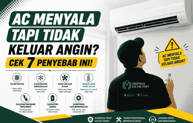 AC menyala tapi tidak keluar angin? Cek 7 penyebab ini!