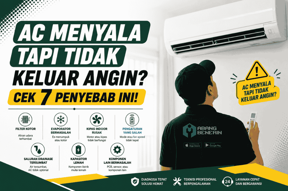 AC menyala tapi tidak keluar angin? Cek 7 penyebab ini!