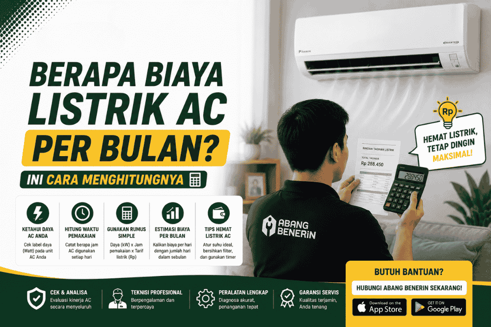 Berapa biaya listrik AC per bulan? Ini cara menghitungnya