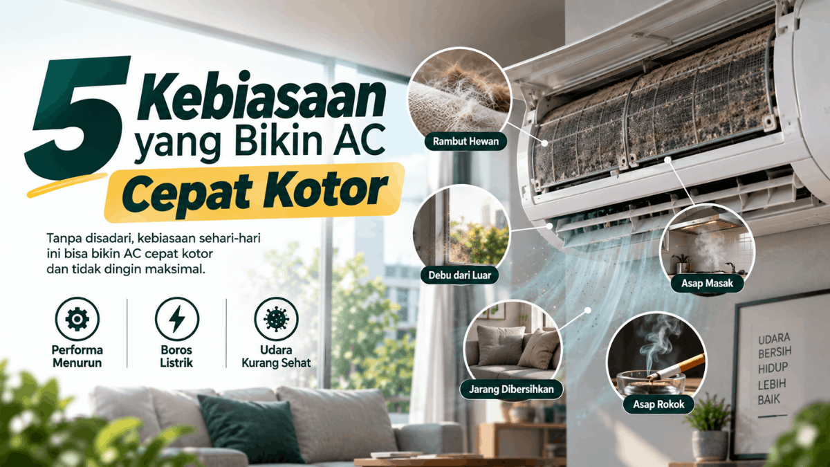 5 kebiasaan yang bikin AC cepat kotor