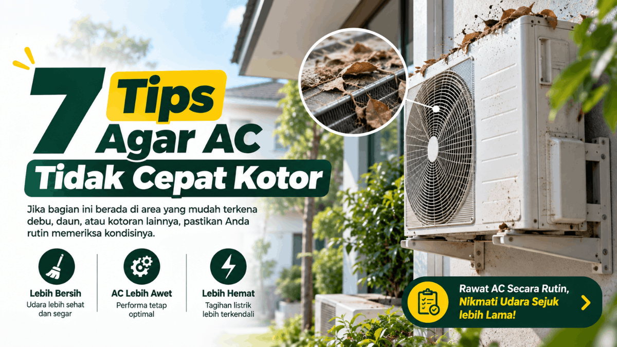 7 tips agar AC tidak cepat kotor