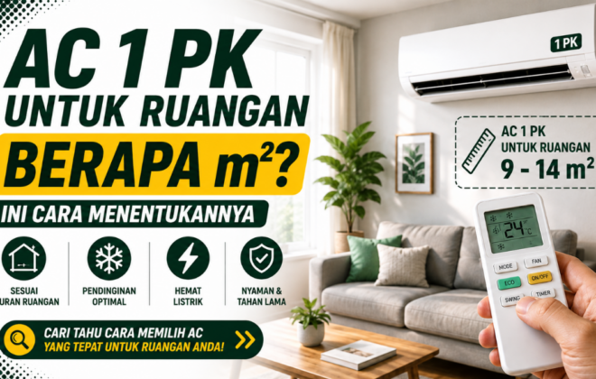 AC 1 pk untuk ruangan berapa m² ini cara menentukannya