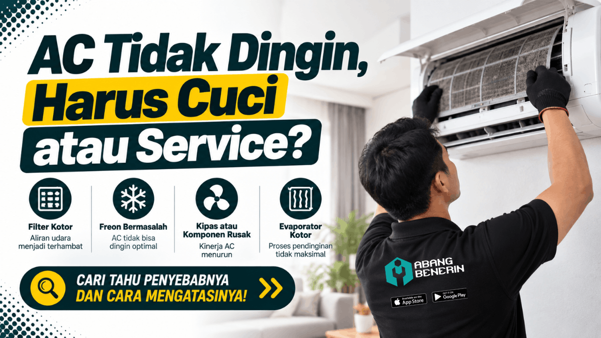 AC tidak dingin harus cuci atau service