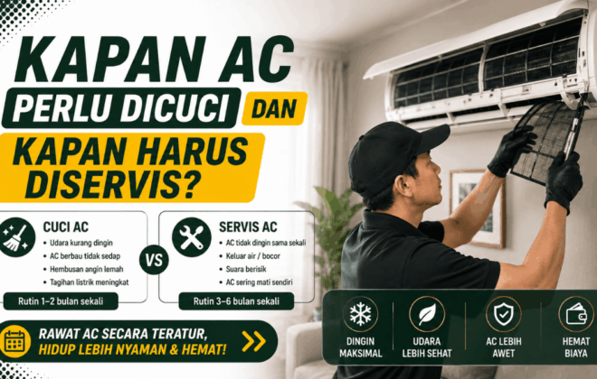 kapan AC perlu dicuci dan kapan harus diservis