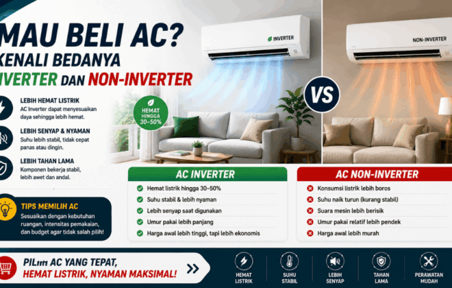 mau beli AC kenali bedanya inverter dan non inverter