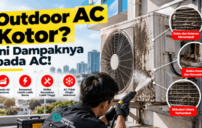 outdoor AC kotor ini dampaknya pada AC