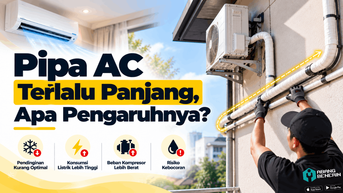 pipa AC terlalu panjang apa pengaruhnya
