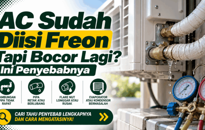 AC sudah diisi freon tapi bocor lagi ini penyebabnya