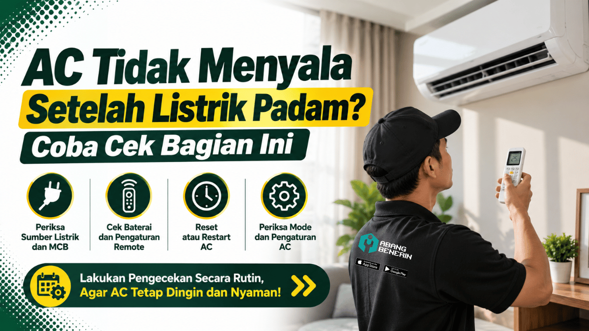AC tidak menyala setelah listrik padam coba cek bagian ini