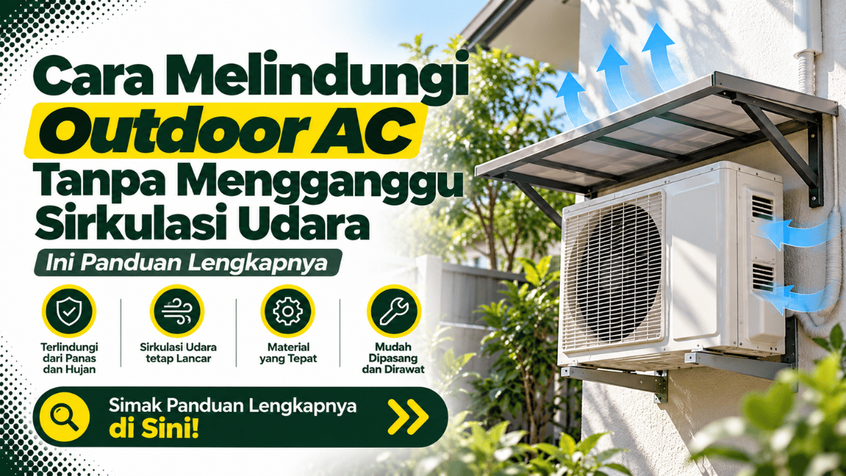 cara melindungi outdoor AC tanpa mengganggu sirkulasi udara