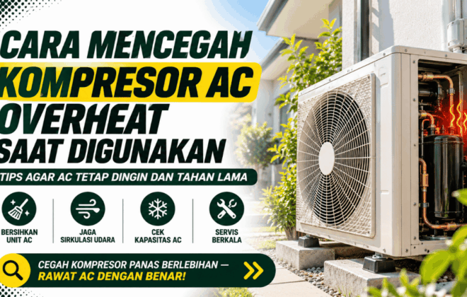 cara mencegah kompresor AC overheat saat digunakan