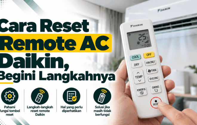 cara reset remote AC daikin begini langkahnya