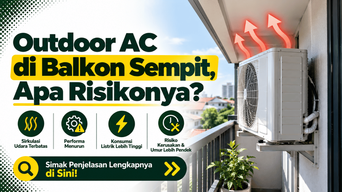 outdoor AC di balkon sempit apa risikonya