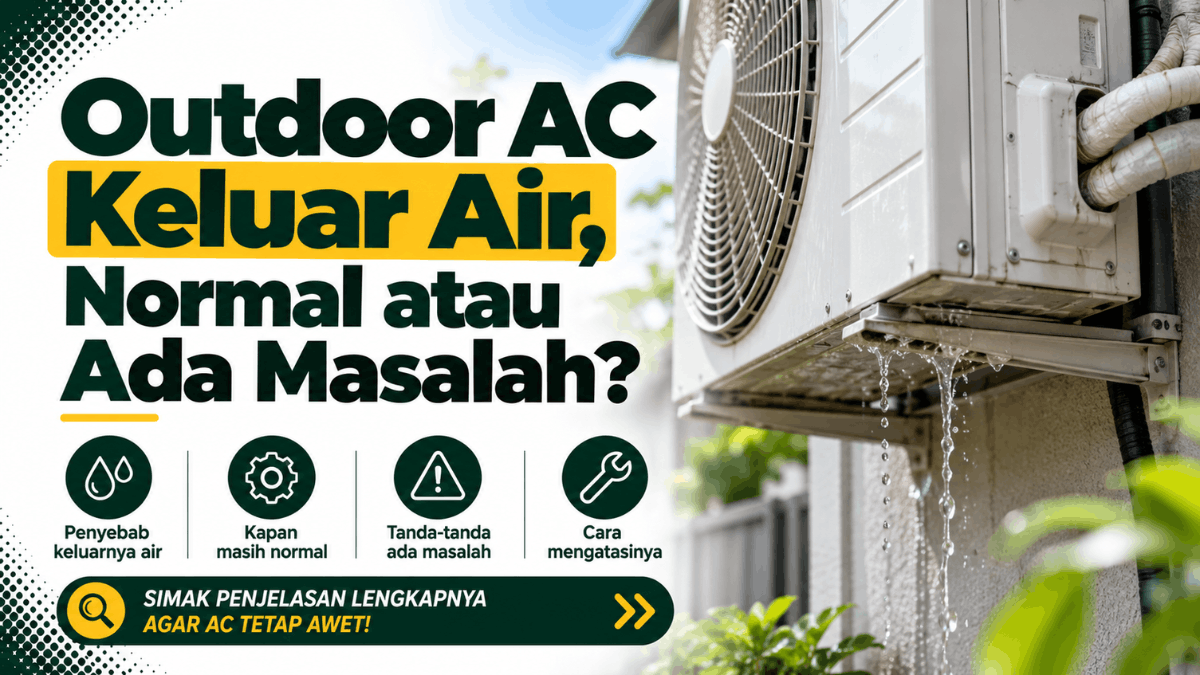 outdoor AC keluar air normal atau ada masalah