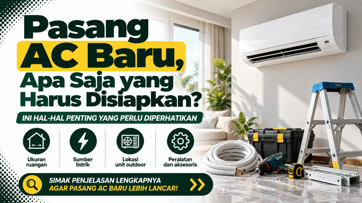 pasang AC baru apa saja yang harus disiapkan