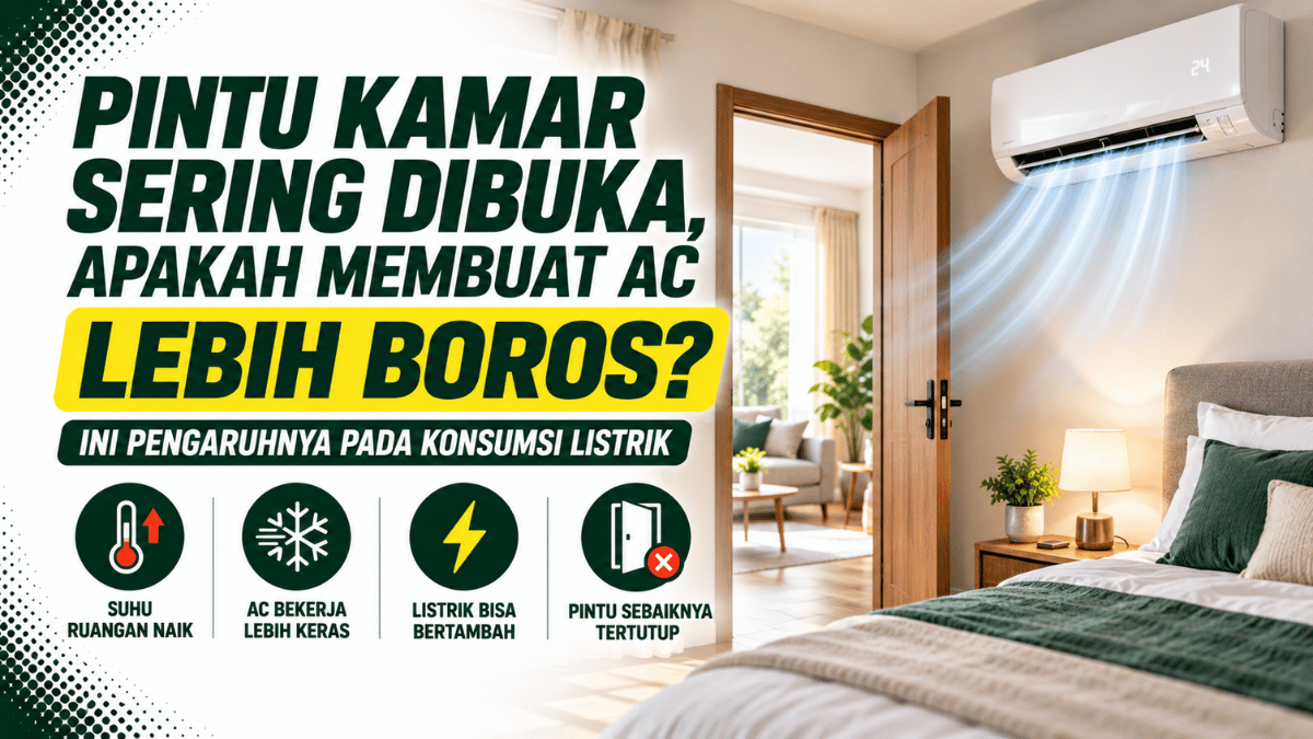 pintu kamar sering dibuka apakah membuat AC lebih boros