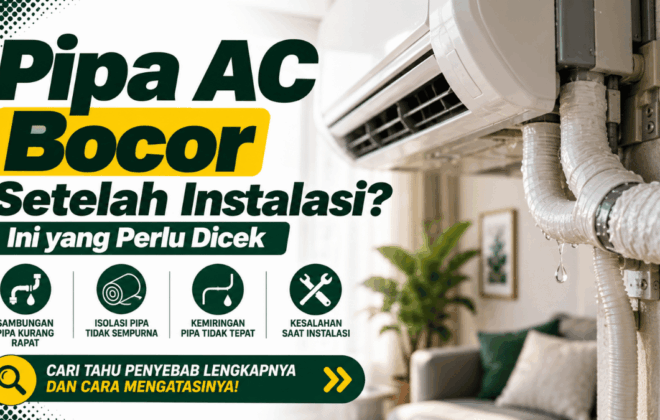 pipa AC bocor setelah instalasi ini yang perlu dicek