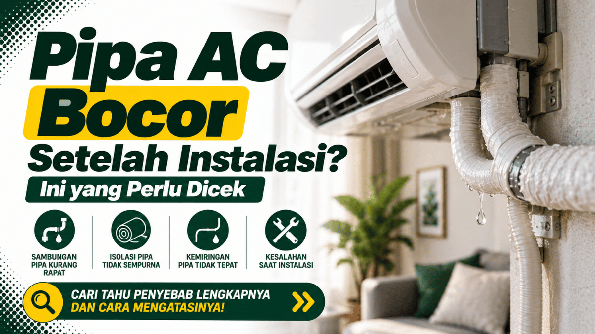 pipa AC bocor setelah instalasi ini yang perlu dicek