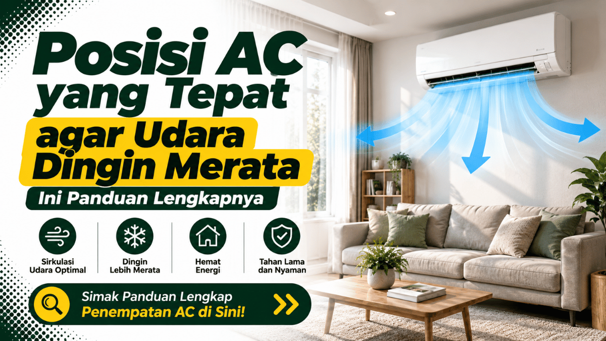 posisi AC yang tepat agar udara dingin merata